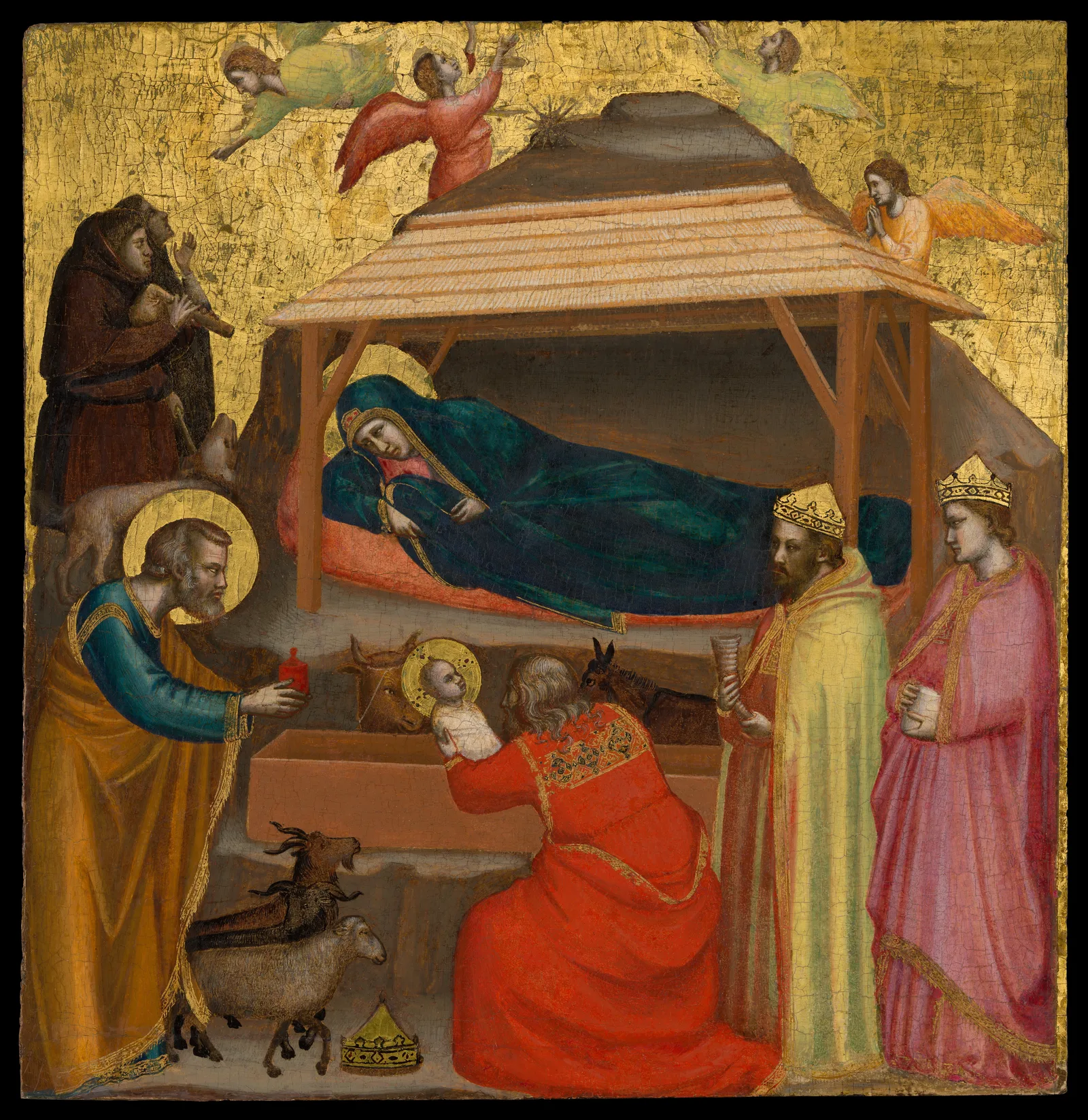 De vise männens tillbedjan, målning av Giotto di Bondone